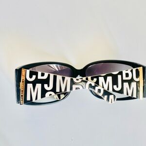 Marc Jacobs Black and White Logo Sunglasses